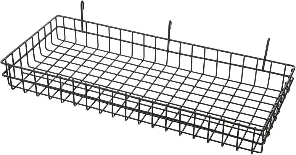 OSAKA By Lambert ブラックメタルワイヤーバスケット 大